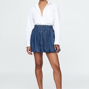GAP Women’s 8 Petite Medium Indigo Denim Bubble Mini Skirt